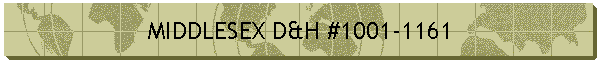 MIDDLESEX D&H #1001-1161