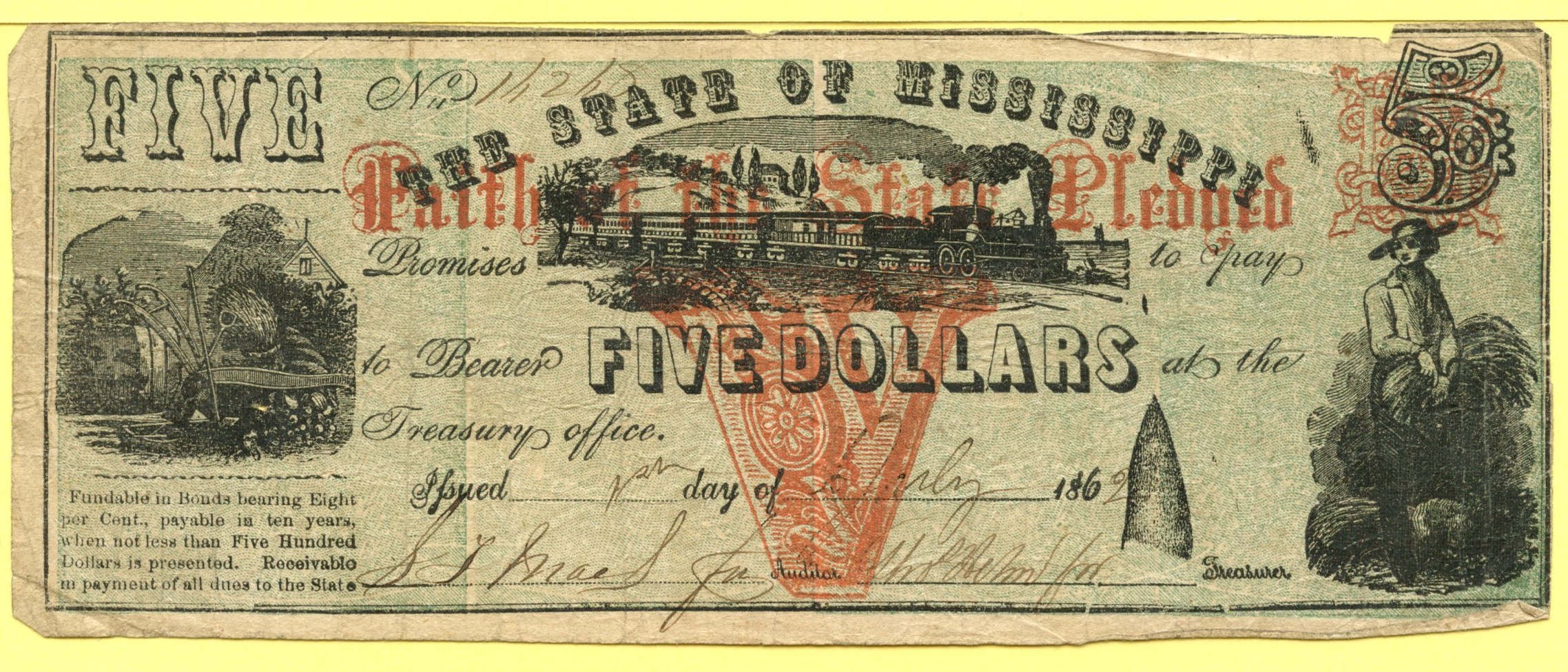 Southern States Currency Mississippi and Missouri