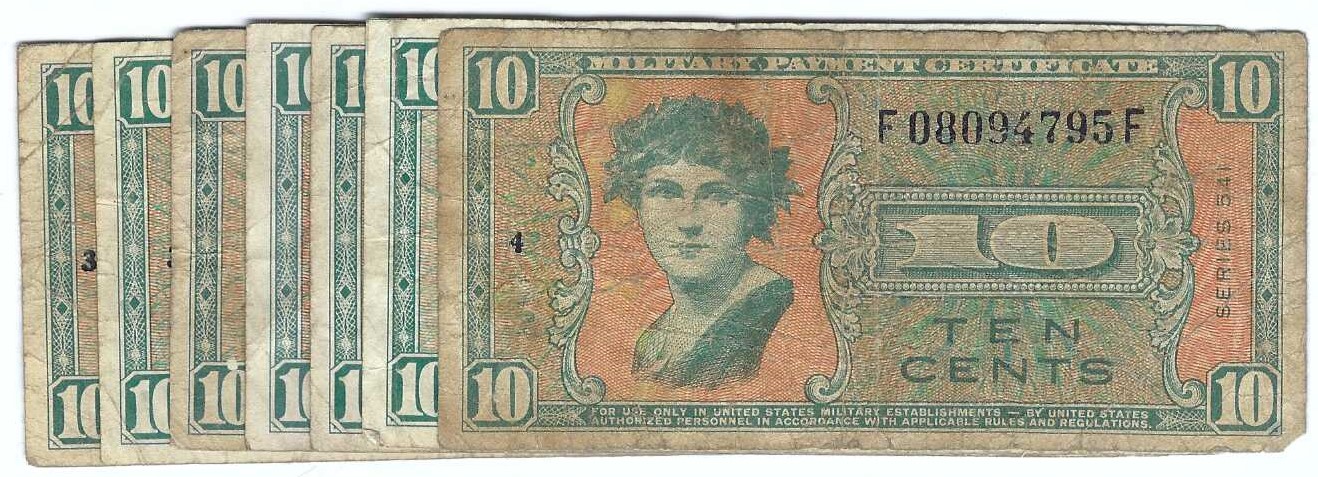 Military Payment Certificates: Series 541, 1958-1961
