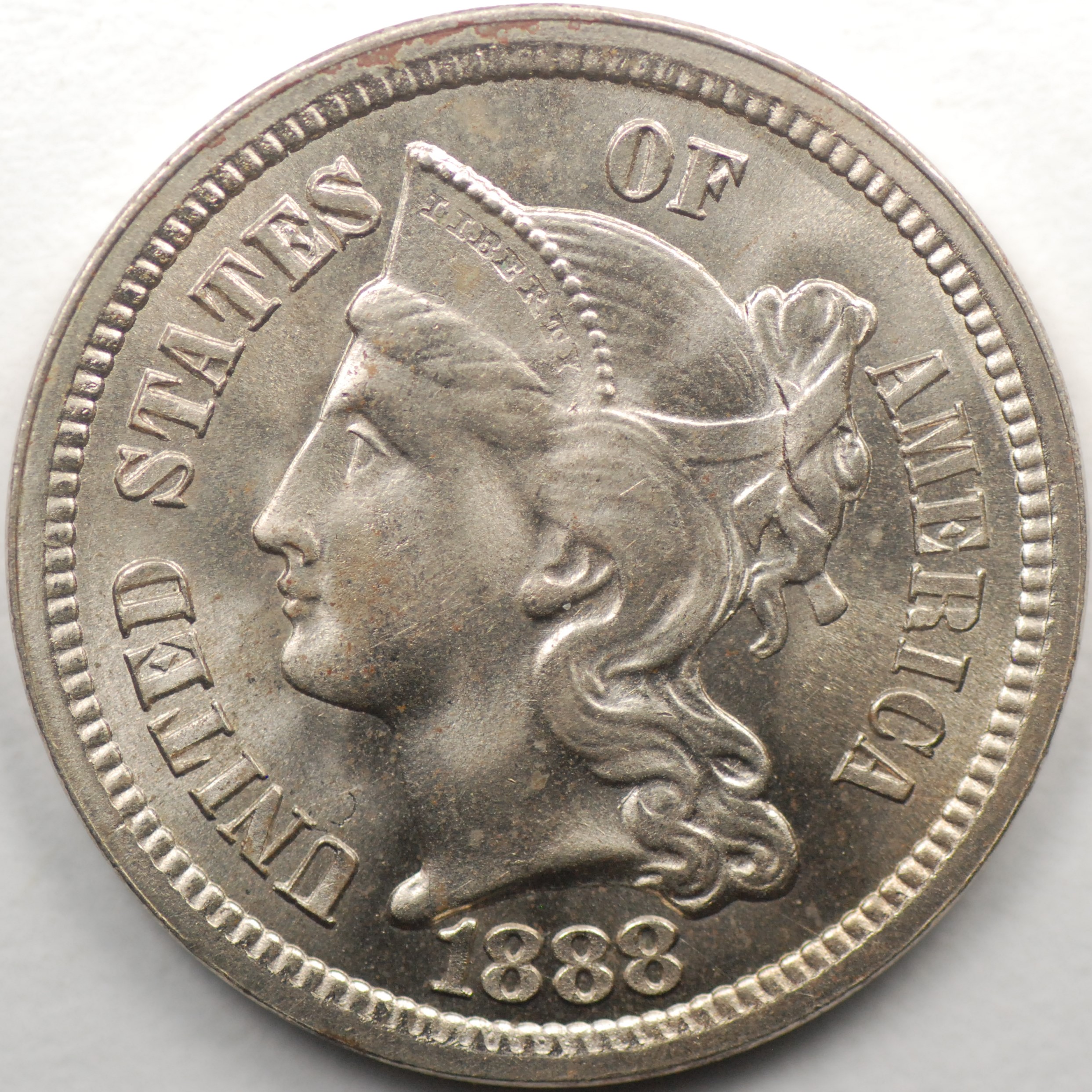 1865 Three Cent Copper-Nickel Pieces